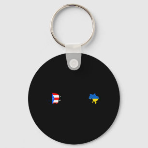Chaveiro Bandeira de Porto Rico Ucraniana - Ucrânia Porto-r
