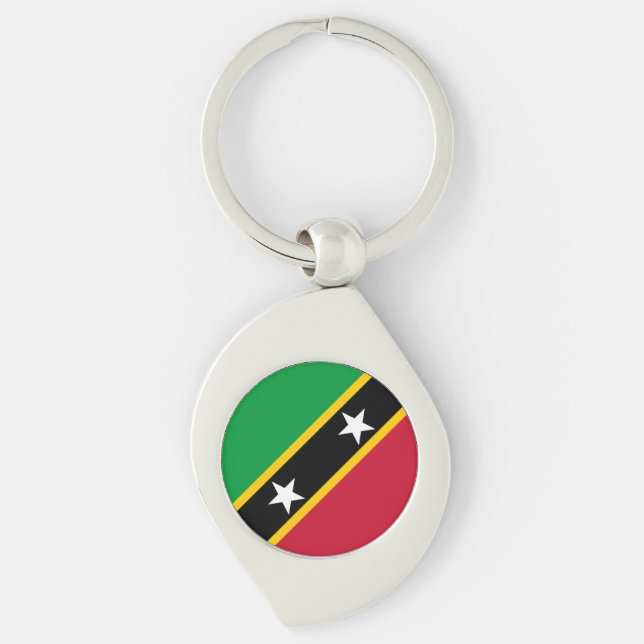 Chaveiro Bandeira de São Cristóvão e Nevis (Frente)