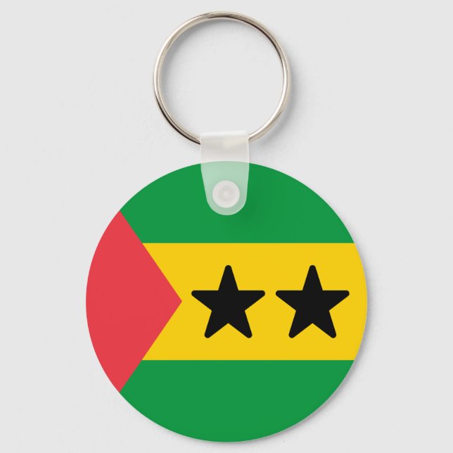 Chaveiro Bandeira de São Tomé e Príncipe (Frente)