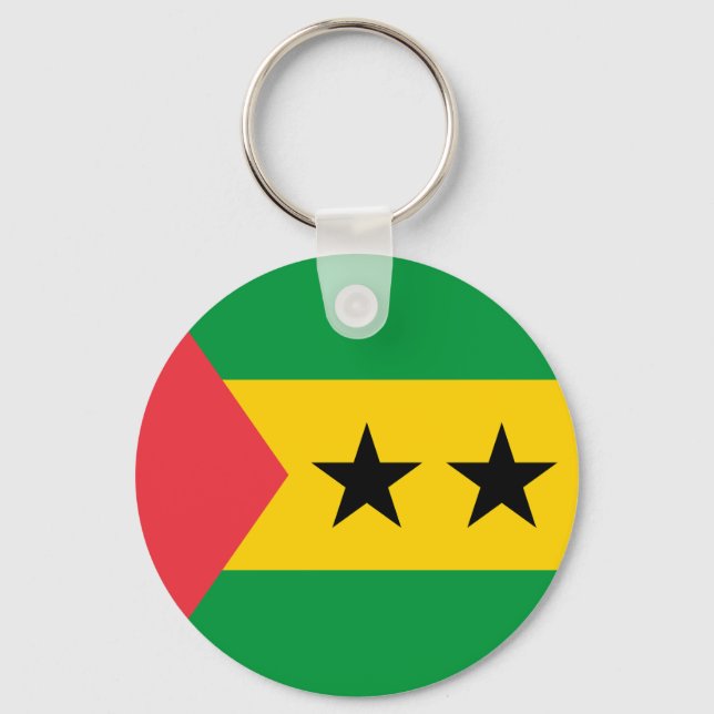 Chaveiro Bandeira de São Tomé e Príncipe (Frente)