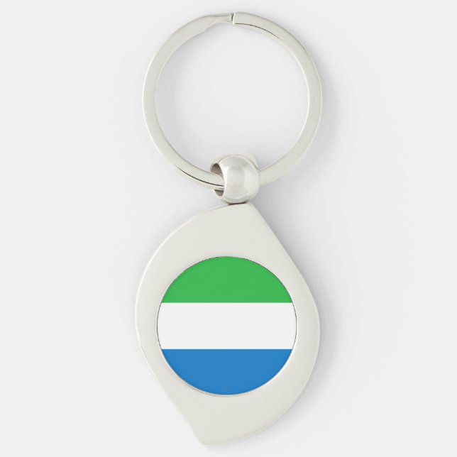 Chaveiro Bandeira de Serra Leoa (Frente)