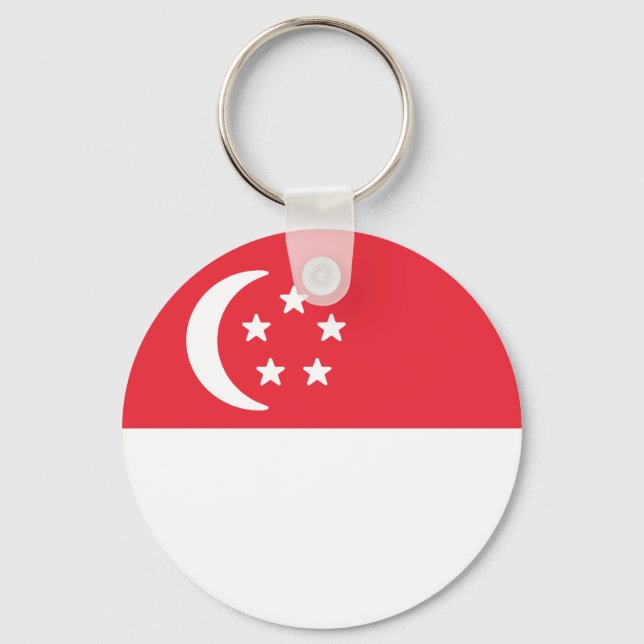 Chaveiro Bandeira de Singapura (Frente)