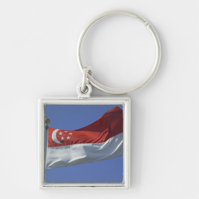 Chaveiro Bandeira de Singapura (Frente)