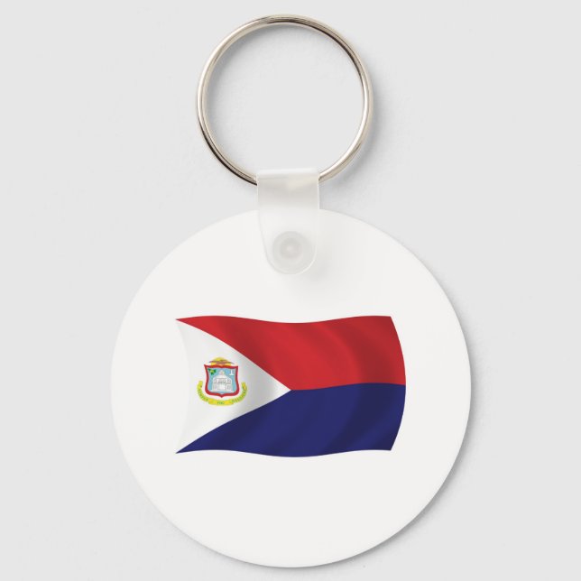 Chaveiro Bandeira de Sint Maarten (Frente)