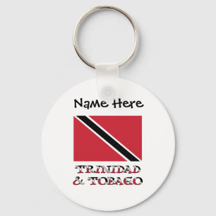 Chaveiro Bandeira de Trinidad Trinidad e Tobago Personaliza