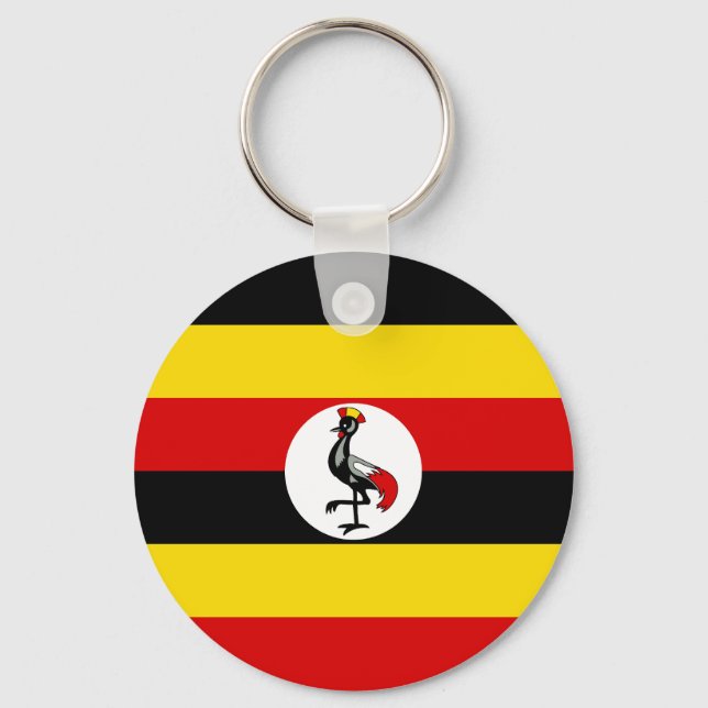 Chaveiro Bandeira de Uganda (Frente)
