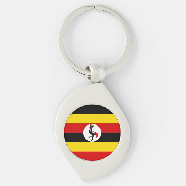 Chaveiro Bandeira de Uganda (Frente)