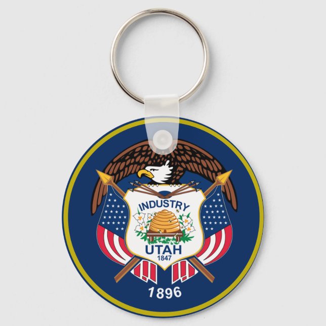 Chaveiro bandeira de Utah (Frente)
