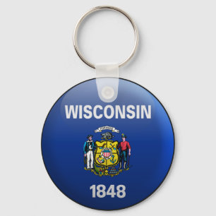 Chaveiro Bandeira de Wisconsin