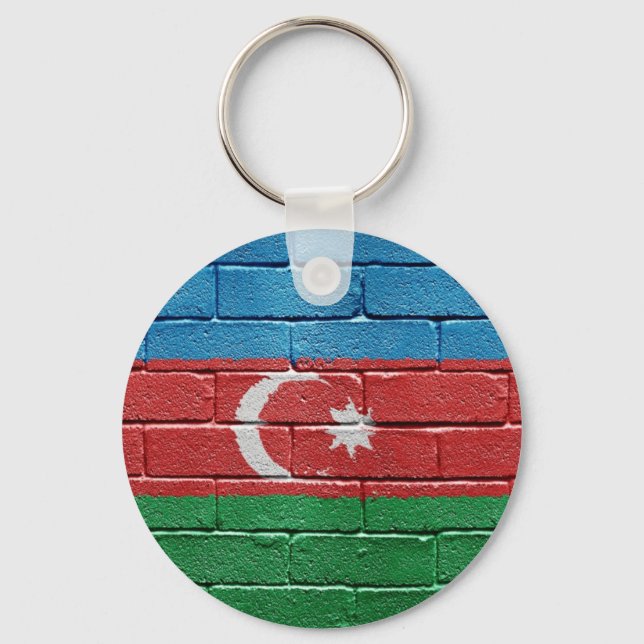 Chaveiro Bandeira do Azerbaijão (Frente)
