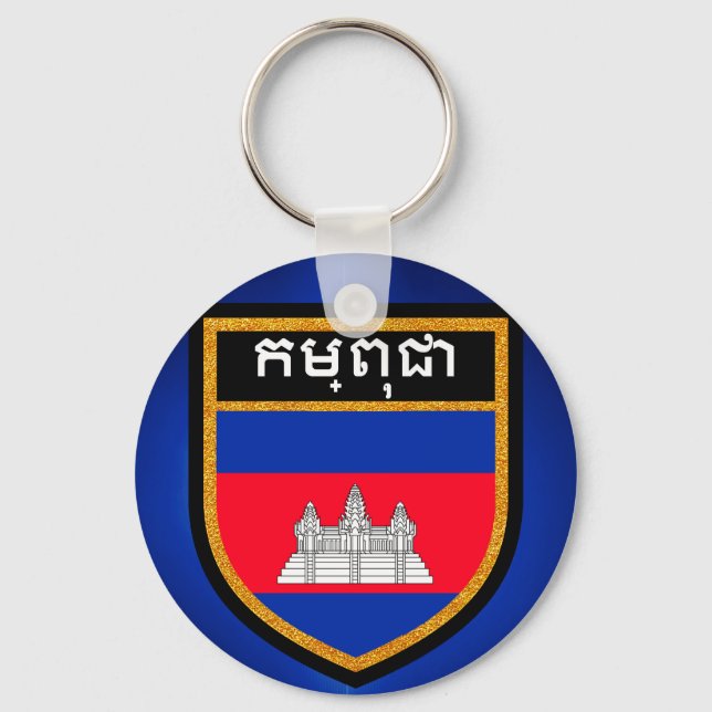 Chaveiro Bandeira do Camboja (Frente)
