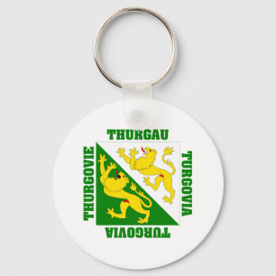 Chaveiro Bandeira do cantão da suiça de Thurgau
