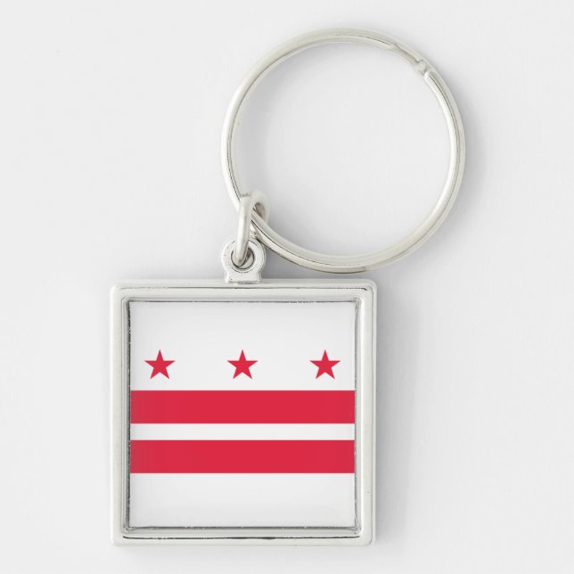 Chaveiro Bandeira do Distrito de Colúmbia (EUA) (Frente)