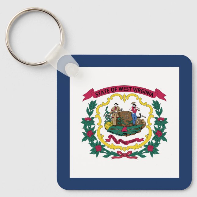 Chaveiro Bandeira do Estado da Virgínia Ocidental (Frente)