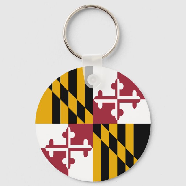 Chaveiro Bandeira do Estado de Maryland (Frente)