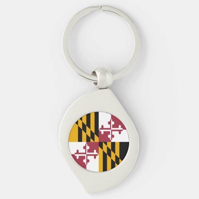 Chaveiro Bandeira do estado de Maryland (Frente)