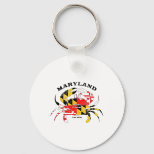 Chaveiro Bandeira do Estado de Maryland Caranguejo Orgulho 