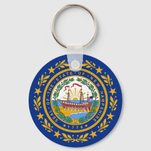 Chaveiro Bandeira do estado de New Hampshire