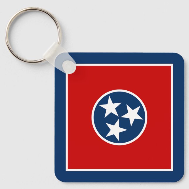 Chaveiro Bandeira do Estado do Tennessee (Frente)