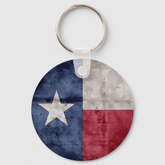 Chaveiro Bandeira do Estado do Texas Vintage meteorizado (Frente)