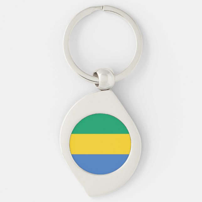 Chaveiro Bandeira do Gabão (Frente)