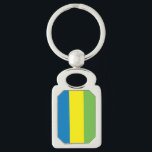 Chaveiro Bandeira do Gabão<br><div class="desc">Obrigados para visitar-nos no Gabão hoje! Sinta-se à vontade para personalizar isto para satisfazer as suas necessidades!</div>