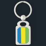 Chaveiro Bandeira do Gabão<br><div class="desc">Obrigados para visitar-nos no Gabão hoje! Sinta-se à vontade para personalizar isto para satisfazer as suas necessidades!</div>