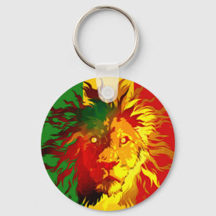Chaveiro bandeira do leão da reggae do rasta