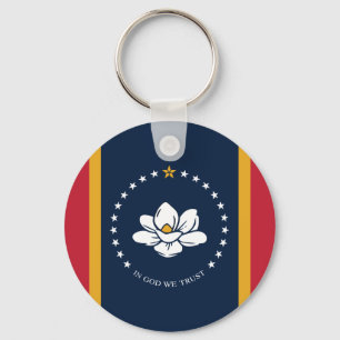 Chaveiro Bandeira do Mississippi - Nova Bandeira da Magnóli