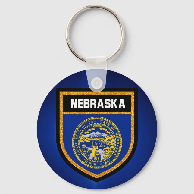 Chaveiro Bandeira do Nebraska (Frente)