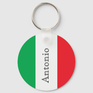 Chaveiro Bandeira do nome monograma de Itália