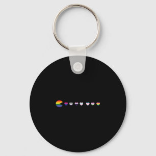 Chaveiro Bandeira do Orgulho Aliado LGBT-Q de Videogame Eng