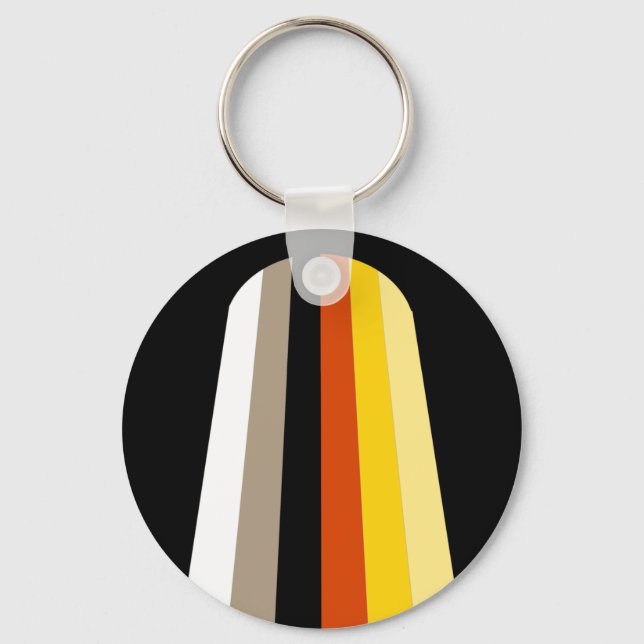 Chaveiro Bandeira do Orgulho de Cabelo Longo (Frente)