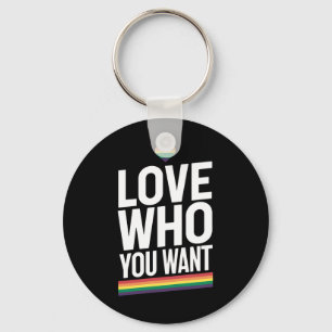 Chaveiro Bandeira do Orgulho Gay Arco-Íris Ame Quem Você Qu