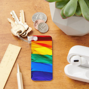 Chaveiro Bandeira do orgulho gay SlipperyJoe's ondulando ve