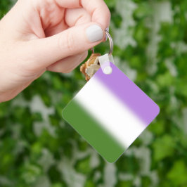 Chaveiro Bandeira do Orgulho Genderqueer Gradiente – Bandei
