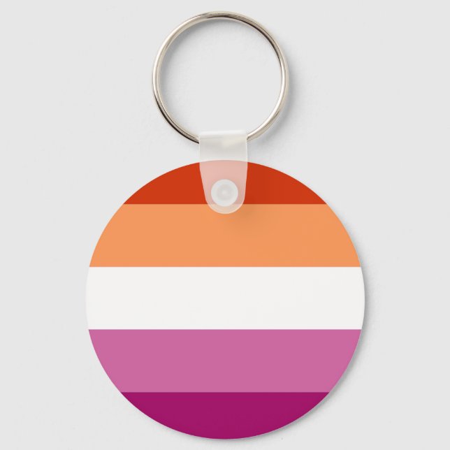 Chaveiro Bandeira do Orgulho Lésbico (5 Listras) (Frente)