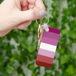 Chaveiro bandeira do orgulho lésbico feminino da SlipperyJo