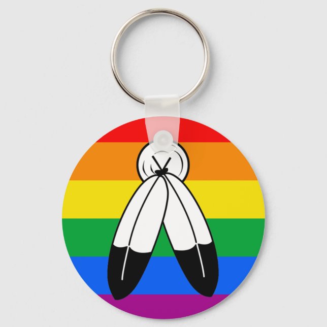 Chaveiro Bandeira do Orgulho LGBTQ+ Two-Spirit (Frente)