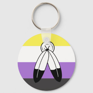 Chaveiro Bandeira do Orgulho Não-Binário Two-Spirit