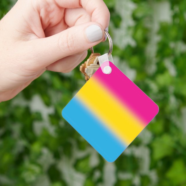 Chaveiro Bandeira do Orgulho Pansexual Gradiente – Bandeira (Mão)