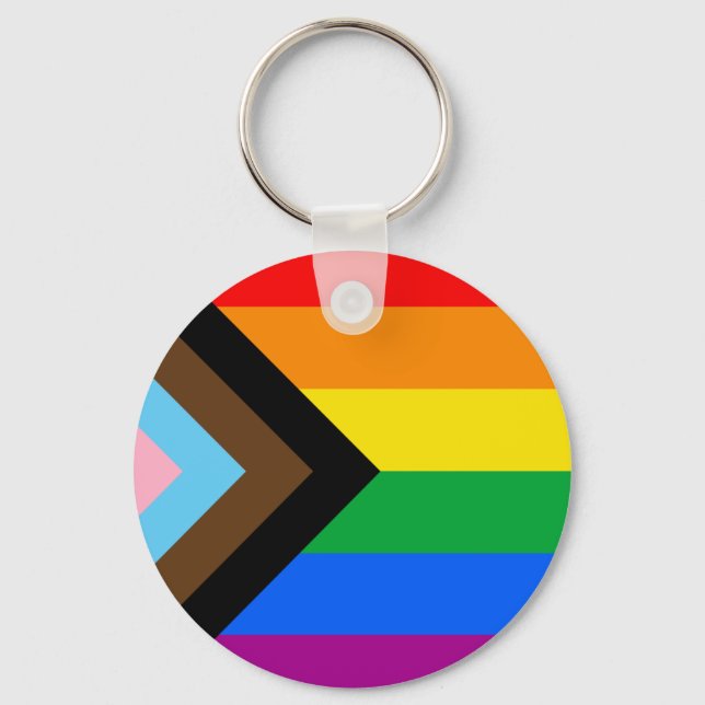 Chaveiro Bandeira do Orgulho Progressivo LGBTQ+ (Frente)