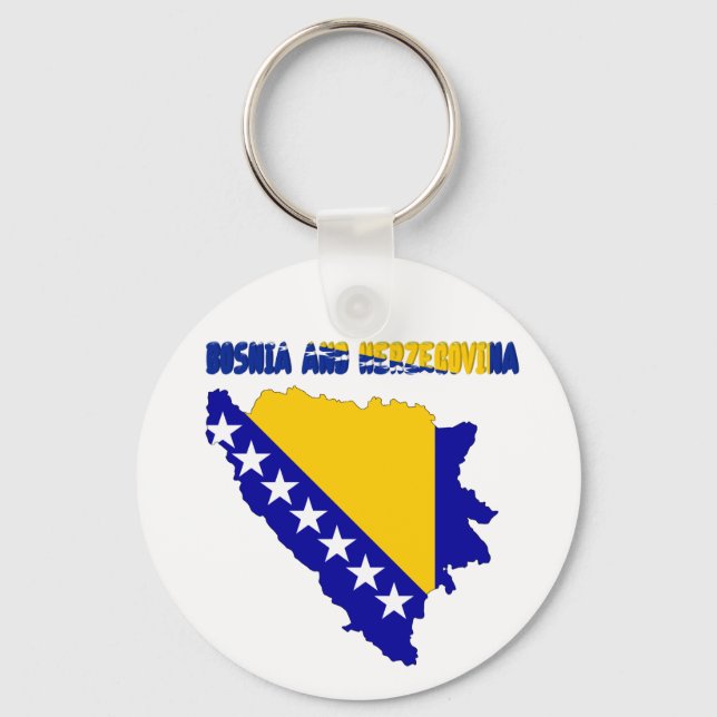 Chaveiro Bandeira do país da Bósnia (Frente)