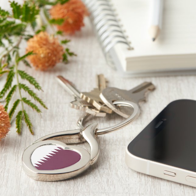 Chaveiro bandeira do Qatar (Lateral)