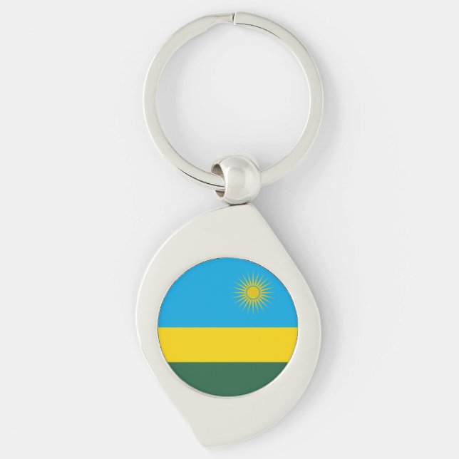 Chaveiro Bandeira do Ruanda (Frente)