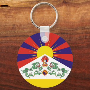 Chaveiro Bandeira do Tibete e da Neve - os Himalaias