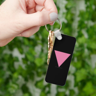 Chaveiro bandeira do triângulo rosa SlipperyJoe's símbolo r