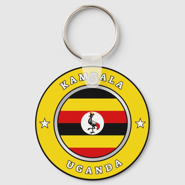Chaveiro Bandeira do Uganda (Frente)