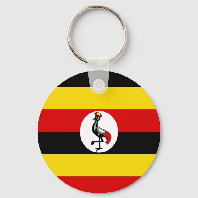 Chaveiro Bandeira do Uganda (Frente)