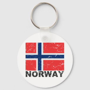 Chaveiro Bandeira do vintage de Noruega